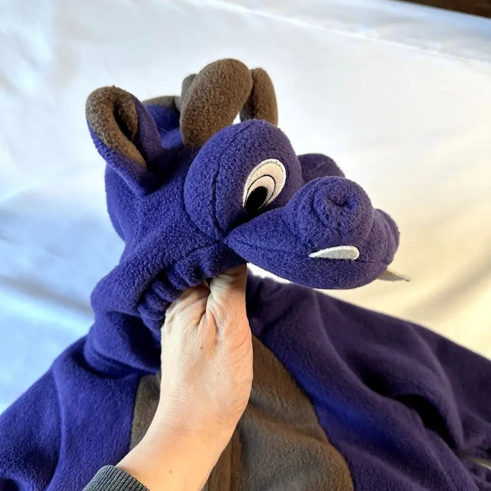 Vintage Old Navy Purple Dragon Toddler Halloween Costume Sz 12-18 mo